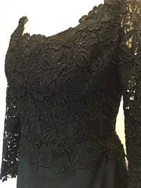 close up of the Helen Morley evening gown