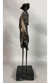 Lot 46 Bronze Figural Modernist Abstract Sculpture. Cloa