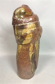 Lot 47 Large Heavy Modernist Abstract Ceramic Sculpture.