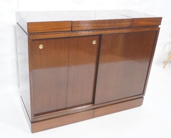Lot 48 Dark Lacquered Modernist Wood Dressing Cabinet. C
