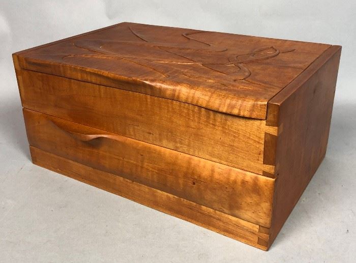 Lot 56 Contemporary Craft Artisan Woodworker Jewelry Box