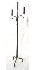 Lot 73 Tripod Tall Wrought Iron Floor model candle stand