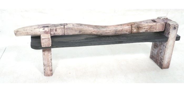 Lot 86 MIGUEL CONTI attrib Carved Stone Snake Bench. Pri