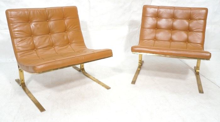 Lot 87 Pr NICOS ZOGRAPHOS Lounge Chairs. Modernist Flat 
