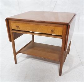 Lot 130 Hans Wegner Teak Sewing Side Table. Drop sides, f
