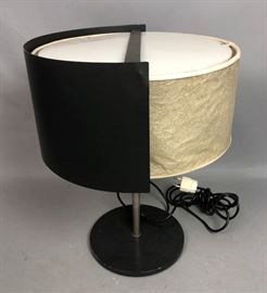 Lot 217 Stylish Modernist Table Lamp. Handmade paper drum