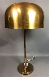 Lot 245 Large Tall Brass Dome Shade Modernist Table Lamp.