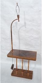 Lot 248 Art Deco Wood  Copper Side Lamp Table. Copper Tu