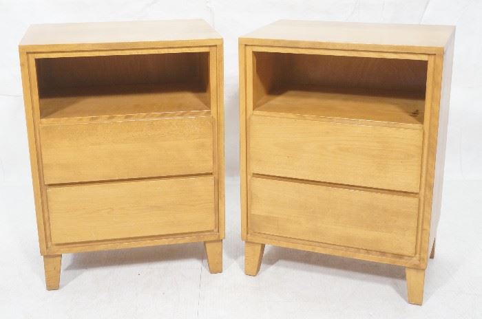Lot 255 Pr CONANT BALL Night Stands. Tapered square legs.