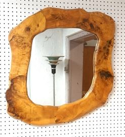Lot 262 Freeform Wood Frame Wall Mirror. Crafty style.