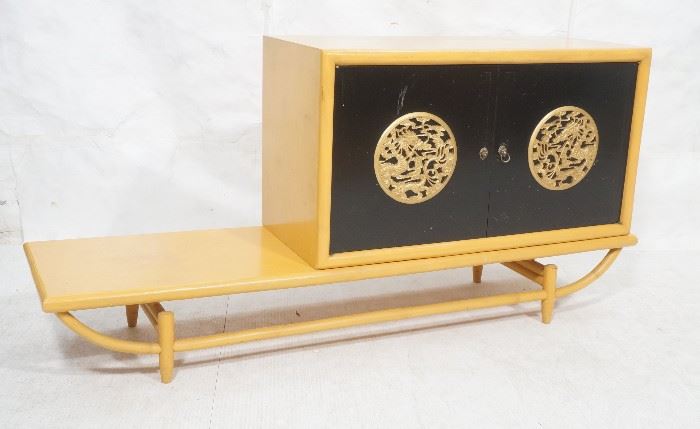 Lot 382 Modernist Asian style Cabinet Chest on extended l