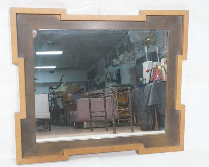 Lot 447 Decorator Wood Framed Modernist Wall Mirror. Flat