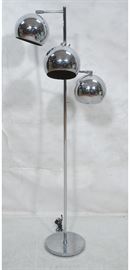 Lot 486 OMI 70s Modern Chrome Ball Floor Lamp. Marked.