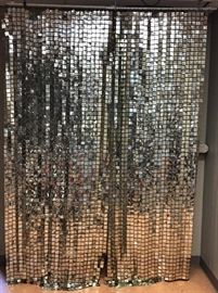 Lot 487 Pr PACO RABANNE Space Curtains. Silver Tile Curta