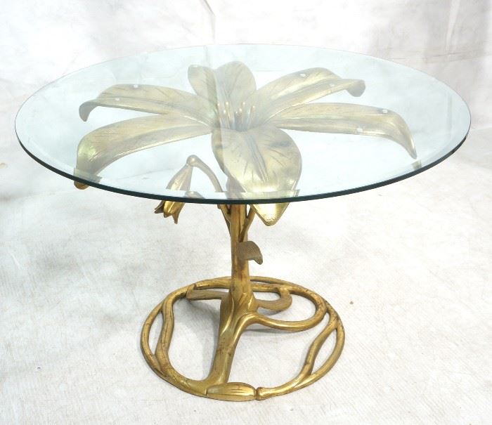 Lot 518 ARTHUR COURT Style Figural Lily Form Dining Table