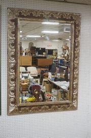 Lot 563 Large Oversized Silver Gilt Frame Wall Mirror