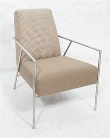 Lot 198 Contemporary Steel Frame Lounge Chair. Tubular Me