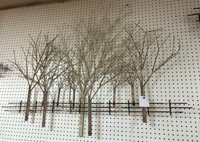 Lot 549 C. JERE Bare Winter Tree Wall Sculpture. Varied s