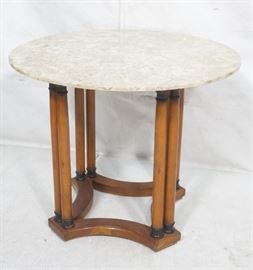 Lot 601 Decorator Faux Marble Occasional Table. Base with