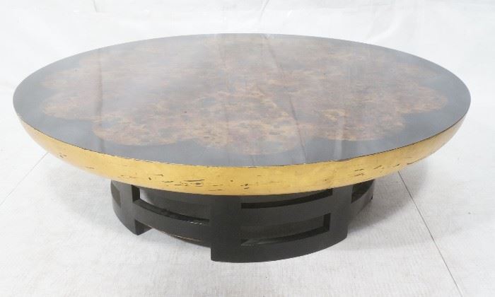 Lot 607 KITTINGER Low Round Asian style Cocktail Table. E