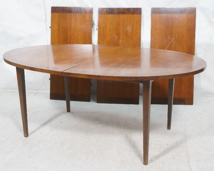 Lot 679 DIRECTIONAL Banded Oval Modernist Dining Table. W
