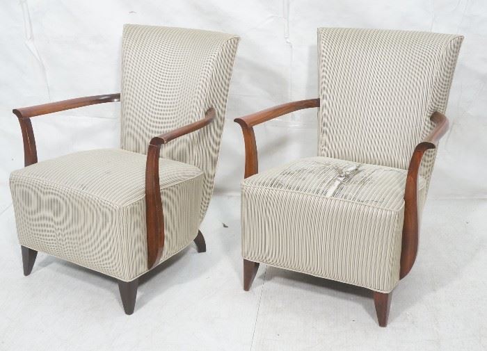 Lot 683 Pr French Style Art Deco Lounge Chairs. Stylish e