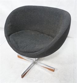 Lot 739 Westnofa Bubble Lounge Chair. Black gray upholste