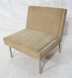 Lot 748 Beige Mohair Modernist Armless Lounge Chair. Prob