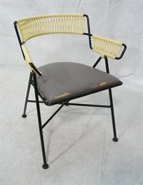 Lot 755 Black Frame Modernist Chair. Black tube frame wit