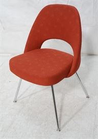Lot 766 KNOLL INC Upholstered Side Chair. Modernist Chrom