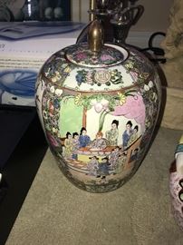 Hand-Painted Ginger Jar