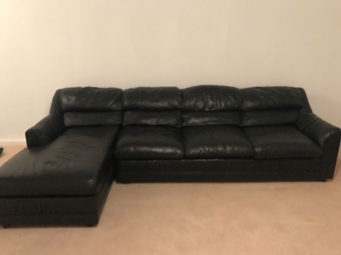 Emerson Genuine Leather Sofa w/Chase