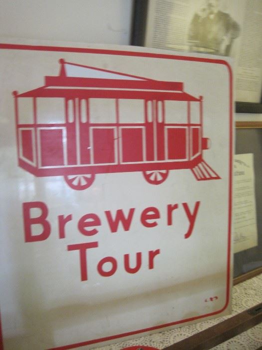 bus stop for brewery tour