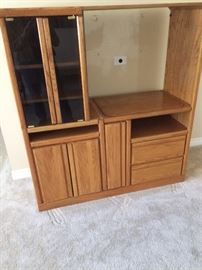 Oak entertainment unit
