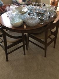 Mid century dining table & chairs
