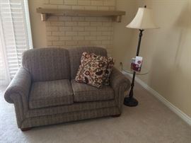 cloth love seat with matching sofa bed