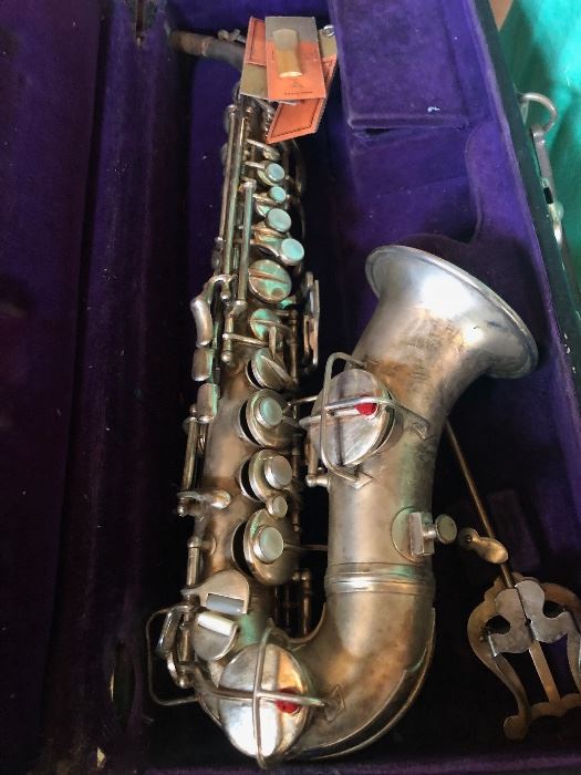 1940’s silver saxophone made by Conn