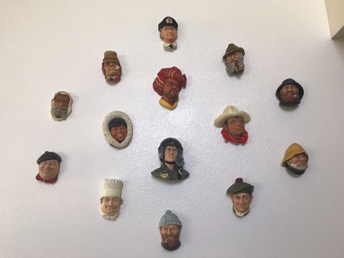 WH Bossons chalkware heads 