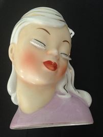 Vintage Napco lady head vase
