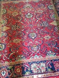 Brilliantly colored rug  (5 feet 6 inches x 6 feet)