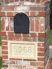 6968 is on the mailbox.