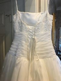 Back view of a Symphonette dress - beaded in part with Swarovski crystals