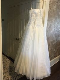 Back view of the formal dress worn by a Tyler Symphonette.