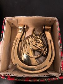 Brass Horse/Horse Shoe Door Knocker
