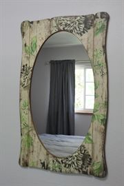 Decorative Painted Wood Mirror