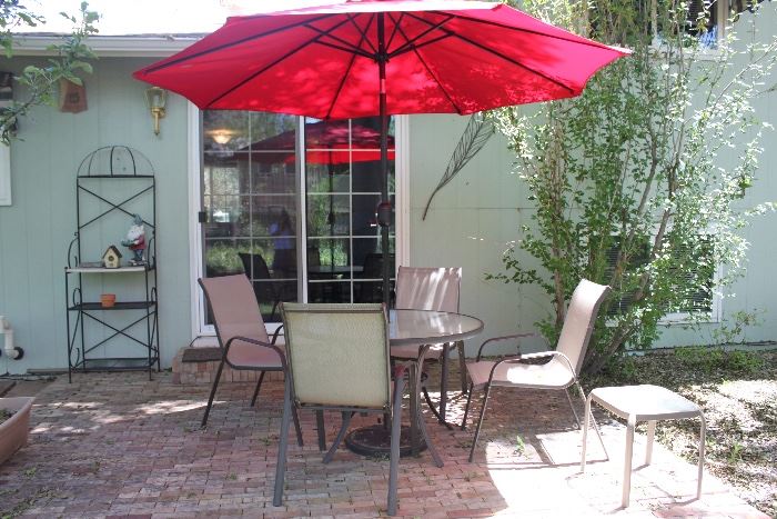 Patio Set and Bakers/Potters Rack
