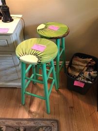 Hand painted stools