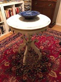 Antique  marble top round table