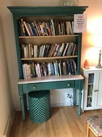 Nice china hutch and great books!