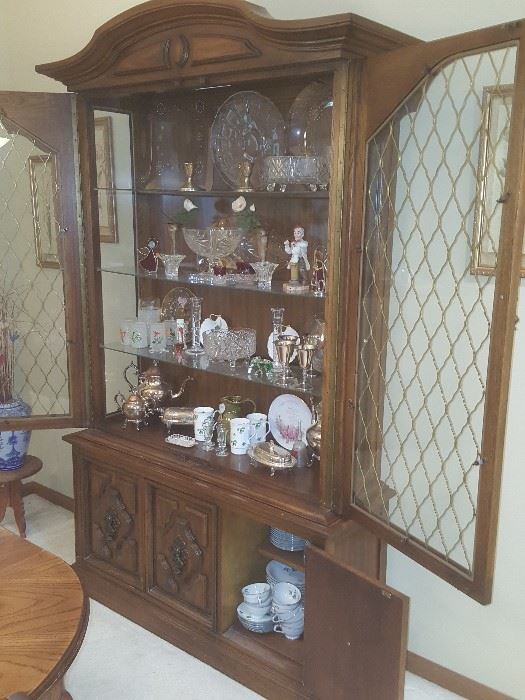 China cabinet with treasures.